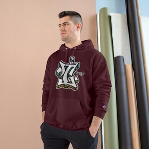 Graffiti Letter I Initial Hooded Sweater by OrikaI Uno Fleece Hoodie Sweatshirt With Huge Spacious Pocket image 6