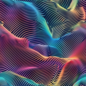 Seamless Abstract Wave Pattern: 5 PNG Digital Papers (Commercial Use)