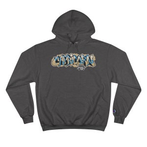 Capricorn Graffiti Hoodie Champion Pullover Hooded Sweater by OrikaI Uno Fleece Sweatshirt With Huge Spacious Pocket image 5