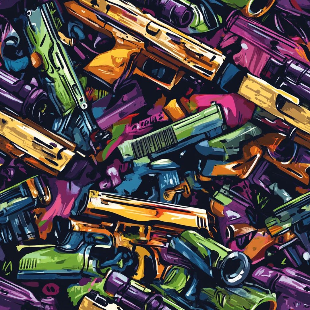 Gun Game Patterns PNG Seamless Patterns Guns Graffiti Digital Paper 5 Tile Designs - Etsy