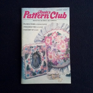 Annies Pattern Club Newsletter Magazine #49, February-March 1988, Sewing, Knitting, Patterns, Craft Instruction Booklet 1980s Back Issue