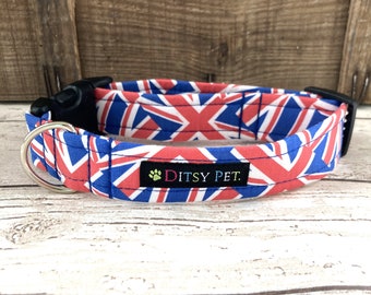 Union Jack Handmade Dog Collar