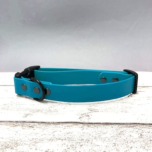 Waterproof Biothane Dog Collar with Quick Release Clasp Teal