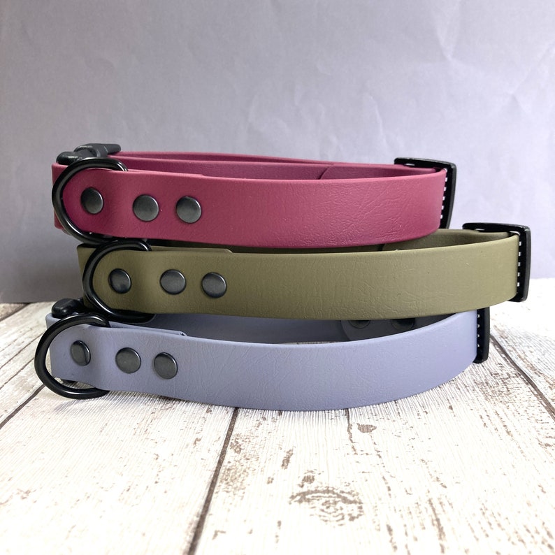Waterproof Biothane Dog Collar with Quick Release Clasp image 2