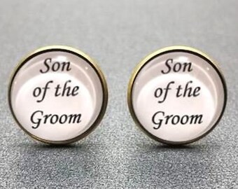 Son of the Groom Cufflinks, personalized cufflinks