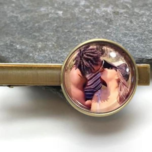 Custom Tie Clip, Gold or Silver Tie Clip, Personalized Tie Bar