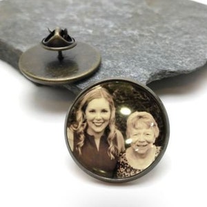 Custom Photo Lapel Pin, personalized lapel pin, Personalized Photo Pin made with your photo image 1