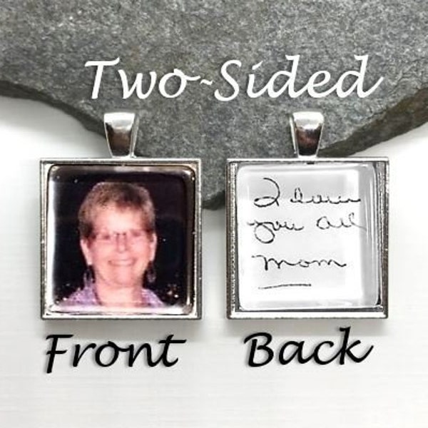 TWO-SIDED Photo charm, Two sided Charm, 2 sided square charm, Custom Photo Wedding Bouquet Charms, photo charms, picture charm