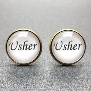 Usher Cufflinks, personalized cufflinks image 1