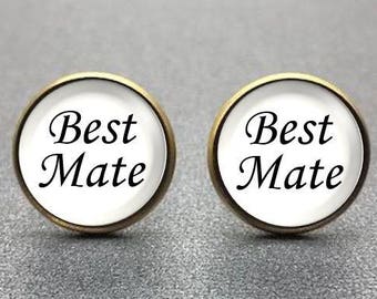 Best Mate Cufflinks, personalized cufflinks