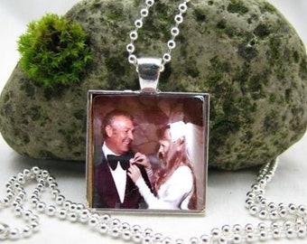 Photo Pendant Necklace, Custom Photo Pendant Necklace, Picture Necklace, Photo Pendant, Square Necklace