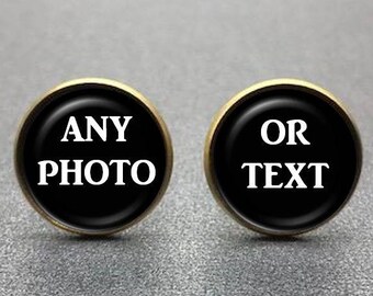 Game over cufflinks mens accessories inspired by video games Black and white video font gamer cufflinks