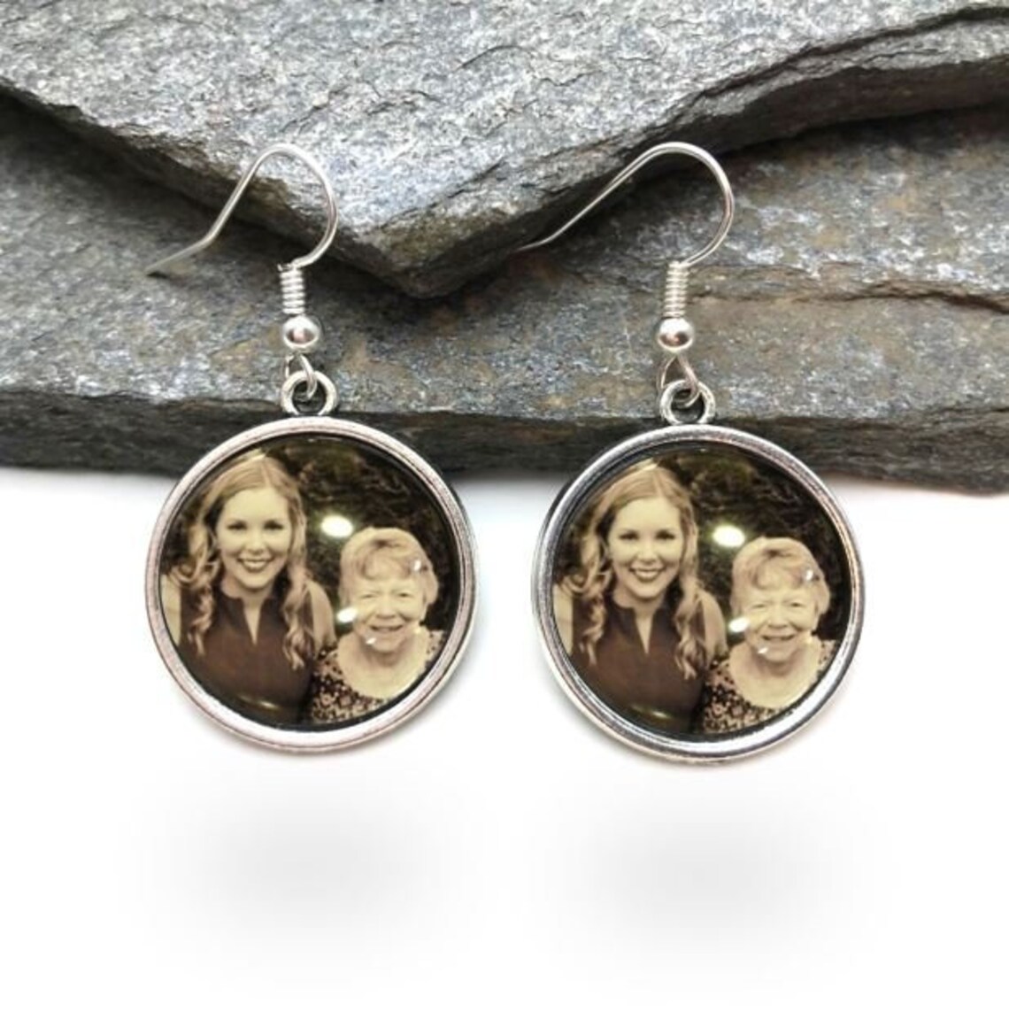 Custom Photo Earrings Personalized Dangle or Stud earrings Etsy