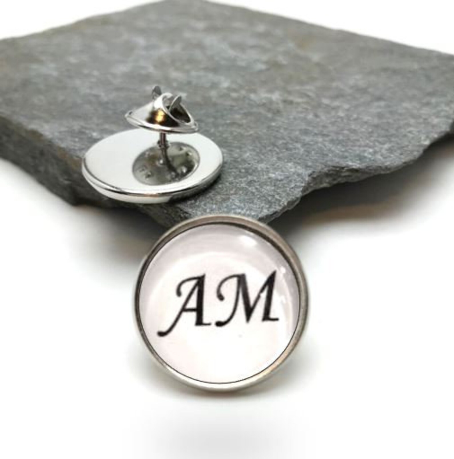 Monogram Pin personalized lapel pin initials pin Etsy
