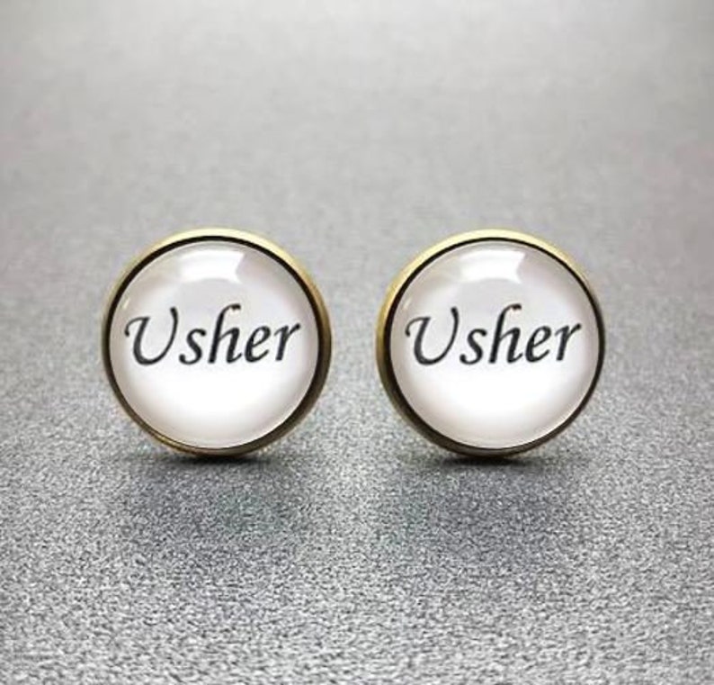 Usher Cufflinks, personalized cufflinks image 1