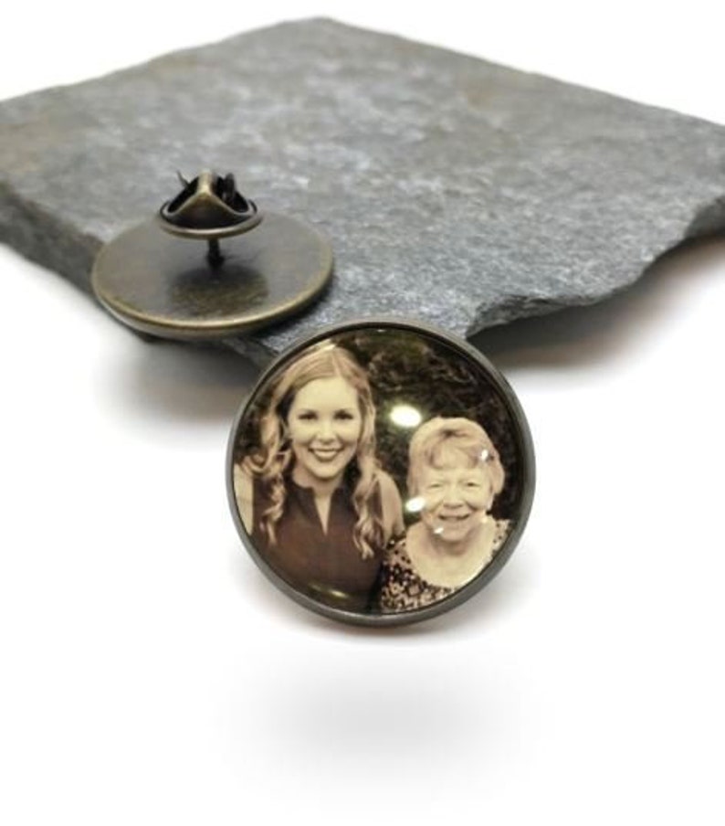 Custom Photo Lapel Pin, personalized lapel pin, Personalized Photo Pin made with your photo image 1