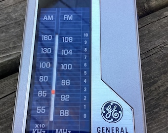 Vintage GE AM/FM Headset Radio: 80s Portable Stereo with Panasonic Headphones