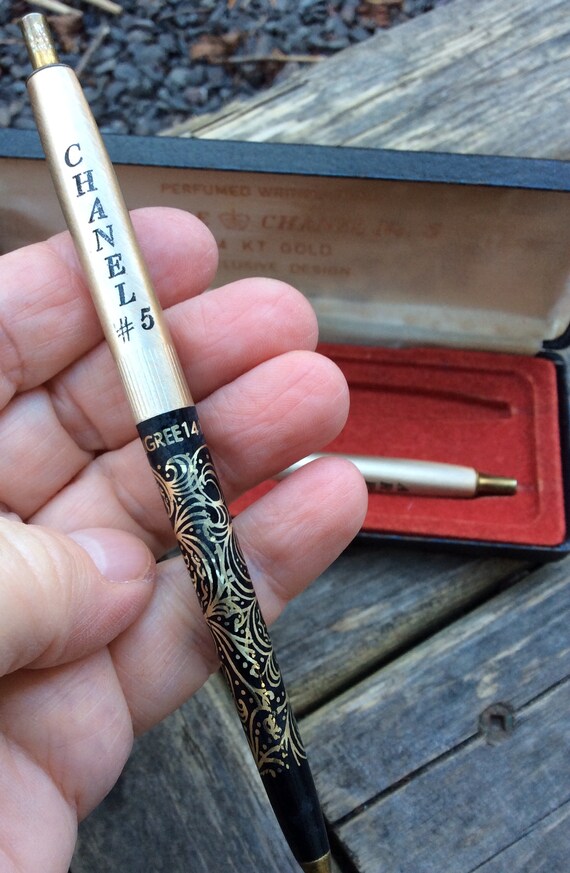 Vintage Rare Perfumed Writing pens Arpege 14KT go… - image 5