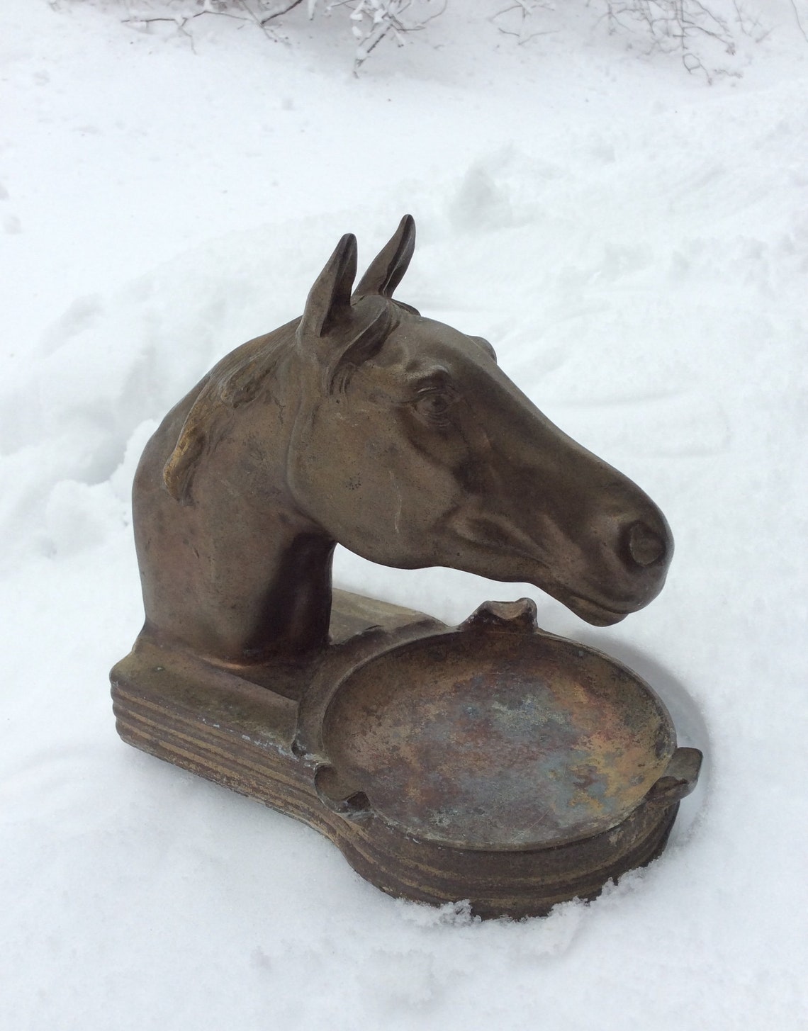 Vintage Ashtrays Vintage Horse Ashtray Metal Horse Head Etsy