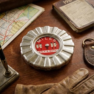Vintage 1960s Walk-A-Matic Mechanical Pedometer | Retro Analog Step Counter | Mid-Century Fitness Collectible