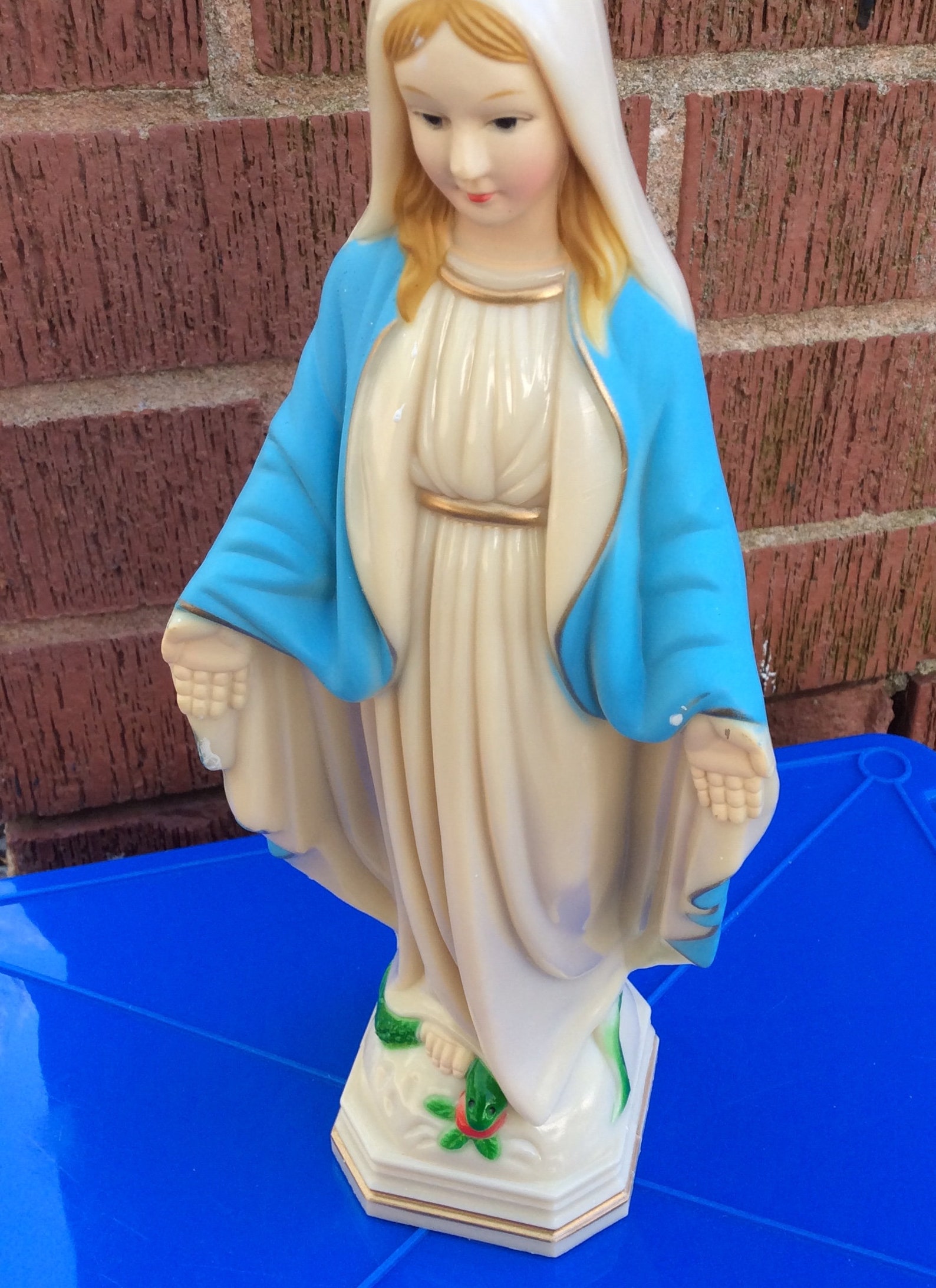 Vintage Religious Statue Blessed Virgin Mary Statue Mother | Etsy