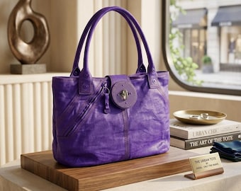 Vintage Diesel Purple large Handbag: Y2K Faux Leather Shoulder Bag