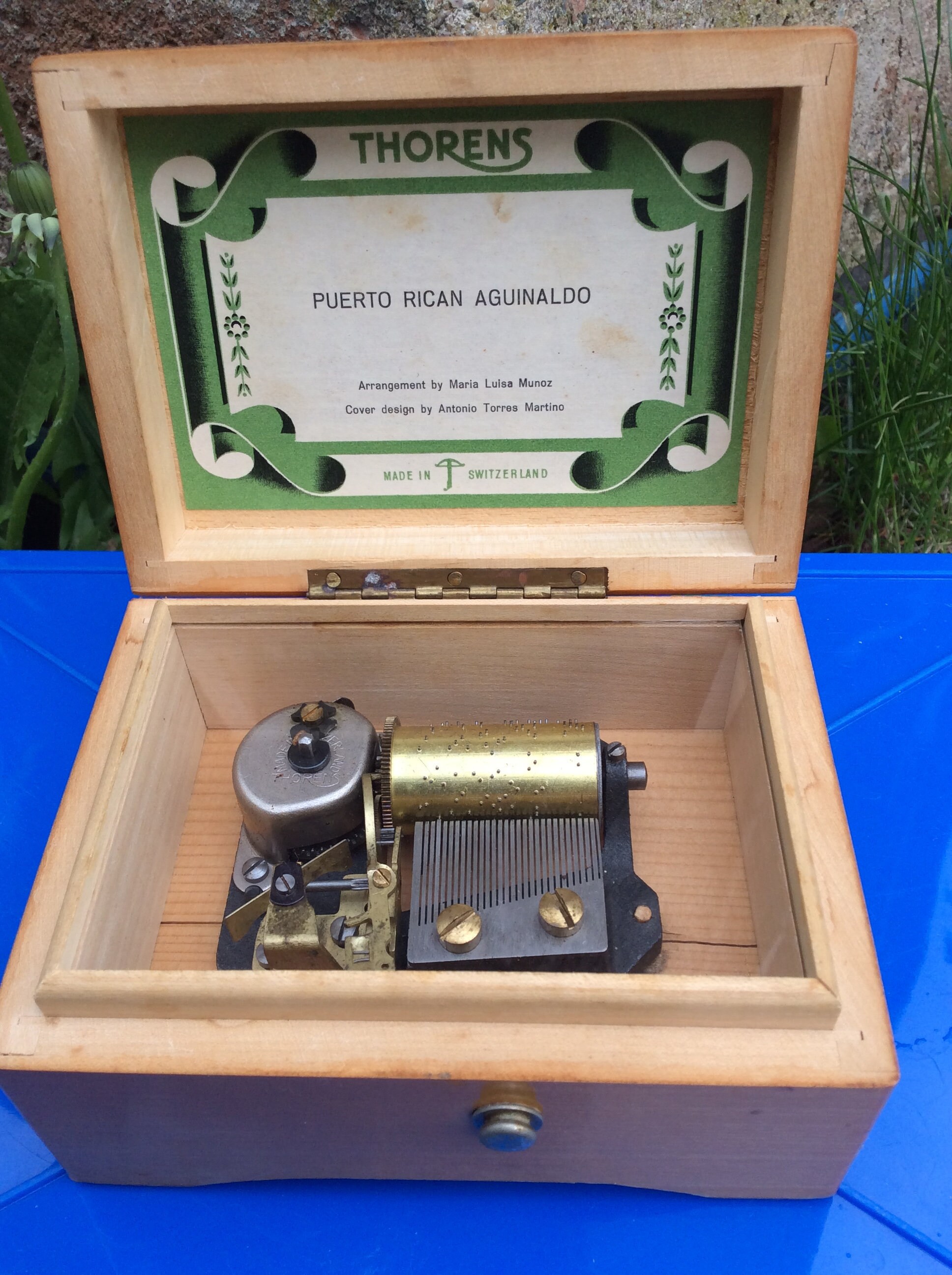 Thorens Automatic Disc Music Box AD30D Walnut Wood Case Swiss 30 Repair