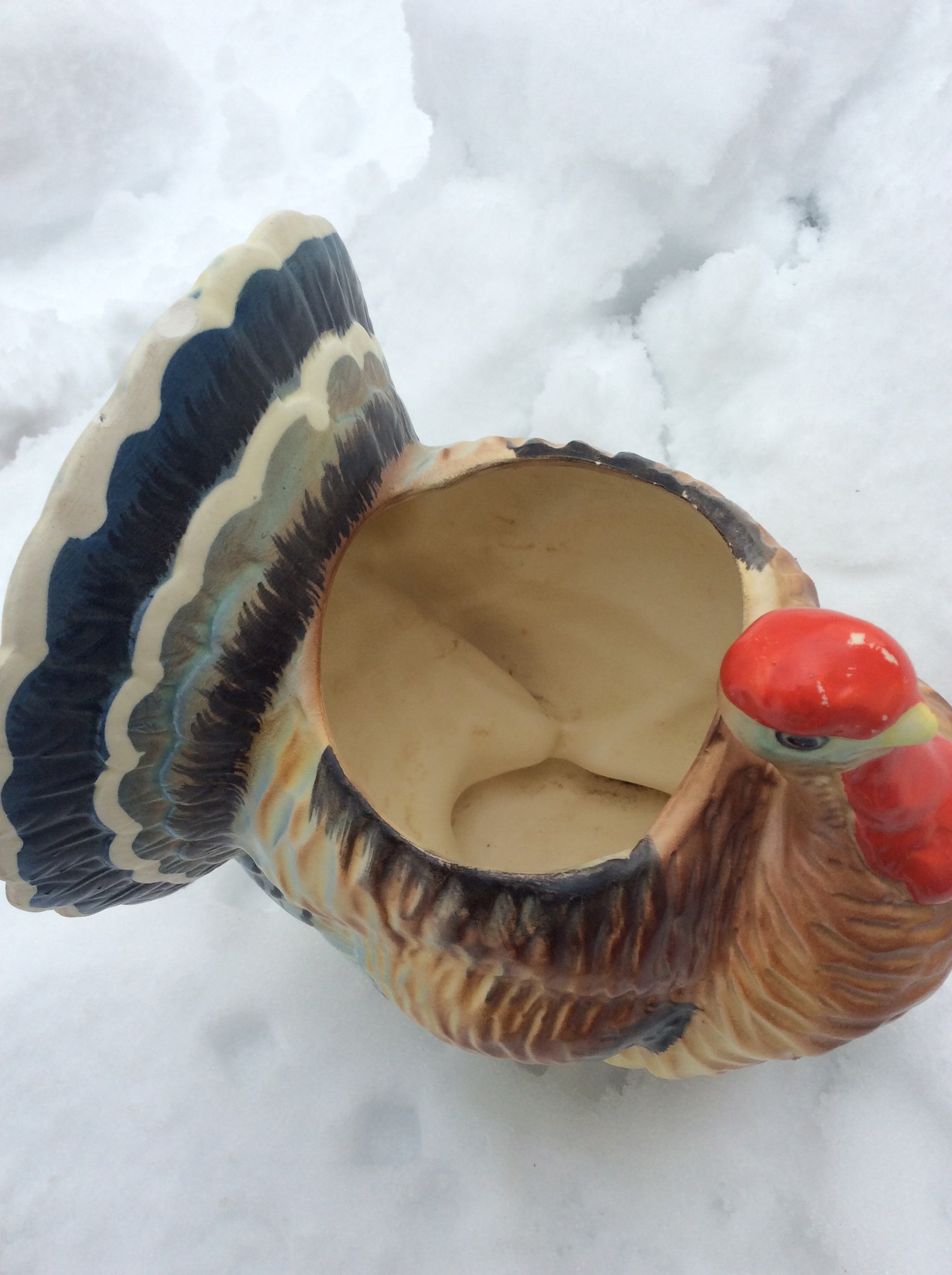 Vintage Turkey Planter Vase Vintage Easter Gobble Turkey Etsy