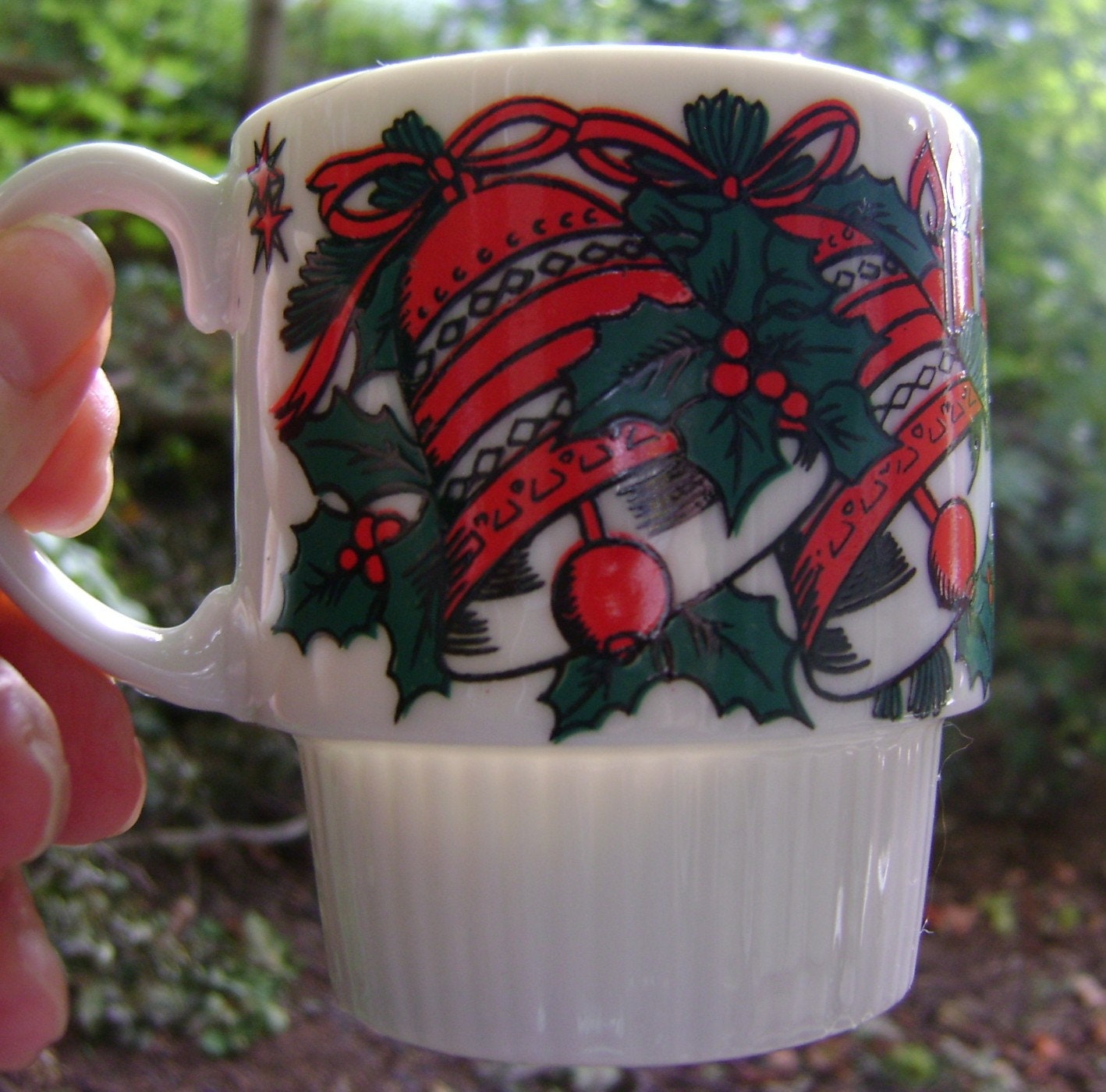 Vintage Christmas Mugs Retro Stacking Mugs Holiday Coffee Etsy Canada