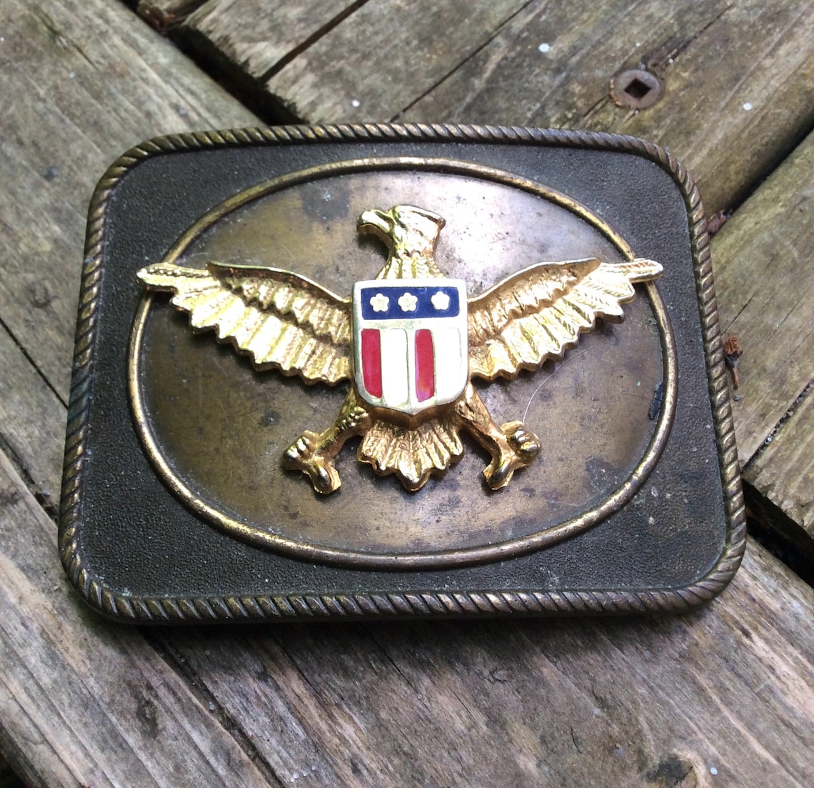 Vintage Brass Belt Buckle on SALE American USA Eagle Belt Etsy