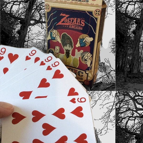 Vintage Zoltar Playing Cards, magick mystic deck of cards, Zoltar's Arcade Magic Trick Cards, Mini Spanish Bullfighter cards, game cards