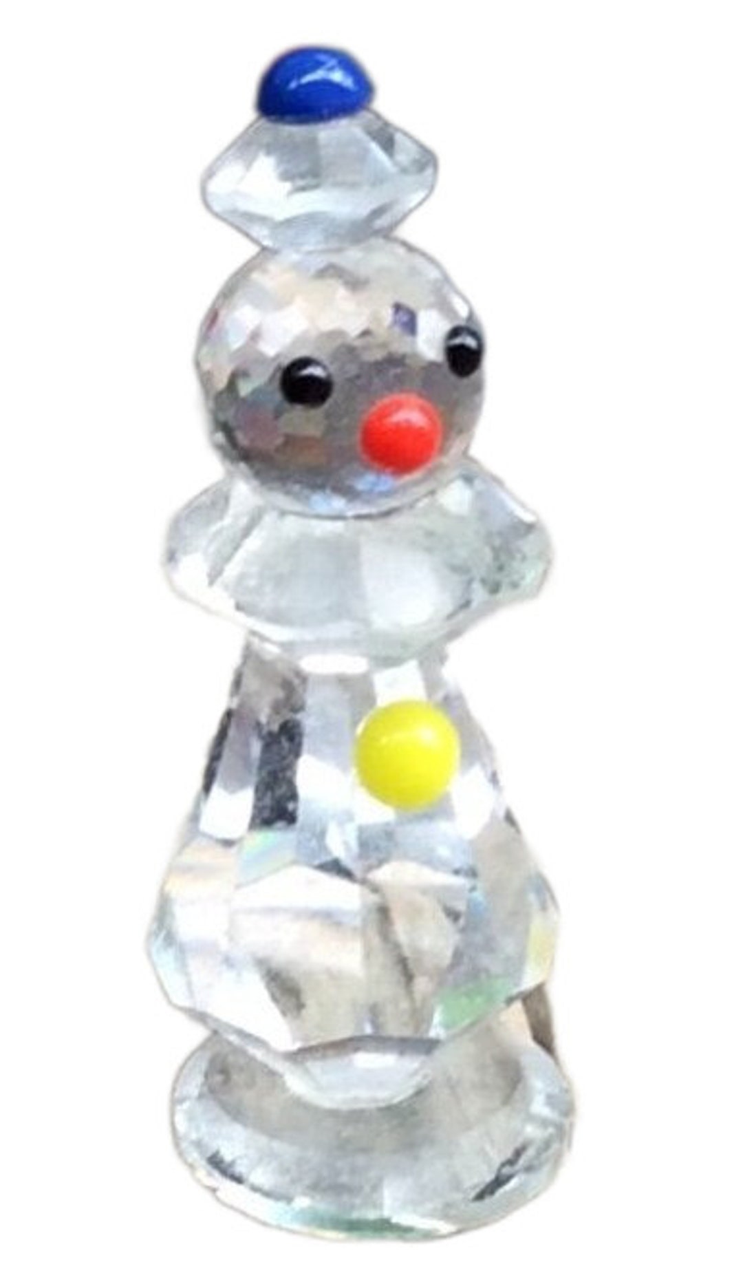 Vintage Miniature Crystal Glass Clown Figurine Mini Swarovski Crystal ...