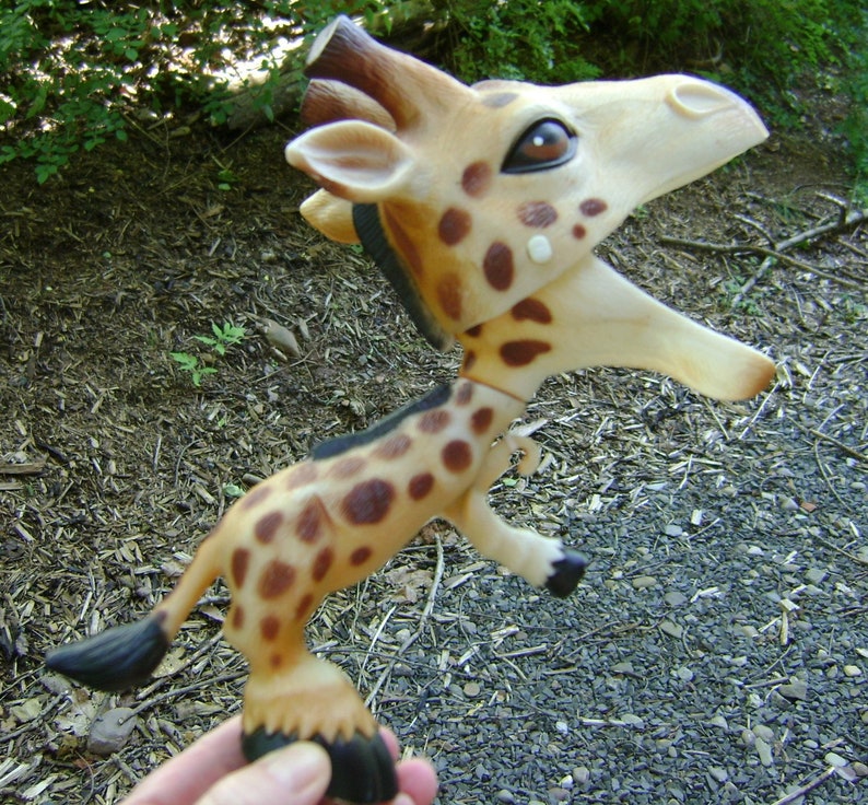 Vintage Giraffe Toy Rare Kitsch Toys Plastic Zoo Toy Moving Etsy