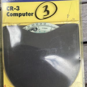 Vintage Jeppesen Sanderson CR-3 Flight Computer: 1980s Circular Slide Rule with Manual