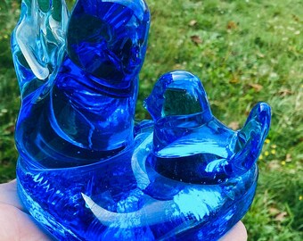 Sunny Day Bluebird by Leo Ward - One Vintage Blue Crystal Bluebird