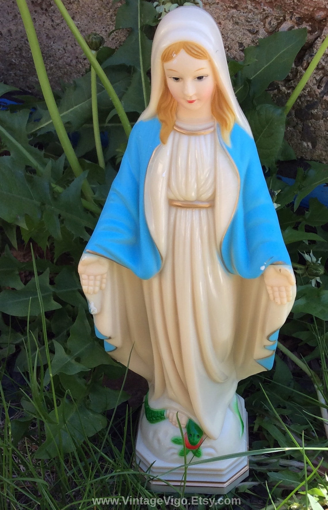 Vintage Religious Statue Blessed Virgin Mary Statue Mother | Etsy