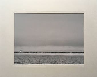 Lighthouse on the Beach (black and white, matte included)