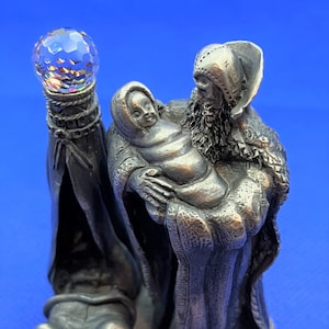 Merlin Pewter Fantasy & Legend Into Merlins Care Signed by Artist Mark Locker Myth  Magic Tudor Mint Pewter Sorcerer Merlin Wizard Gothic