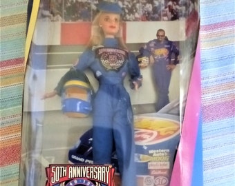 New Barbie Doll 50th Anniversary 1948-1998 Nascar Honoring Kyle Petty New in Box NRFB #20442 Collector's Edition Vintage New Easter Basket