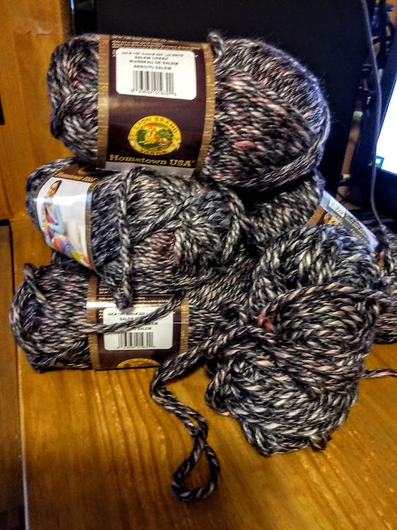 Lion Brand Yarn hometown Usa Color Salem Creek Super Bulky 6 100% Acrylic  Set of 6 Knit Crochet Kids Projects Crafts 