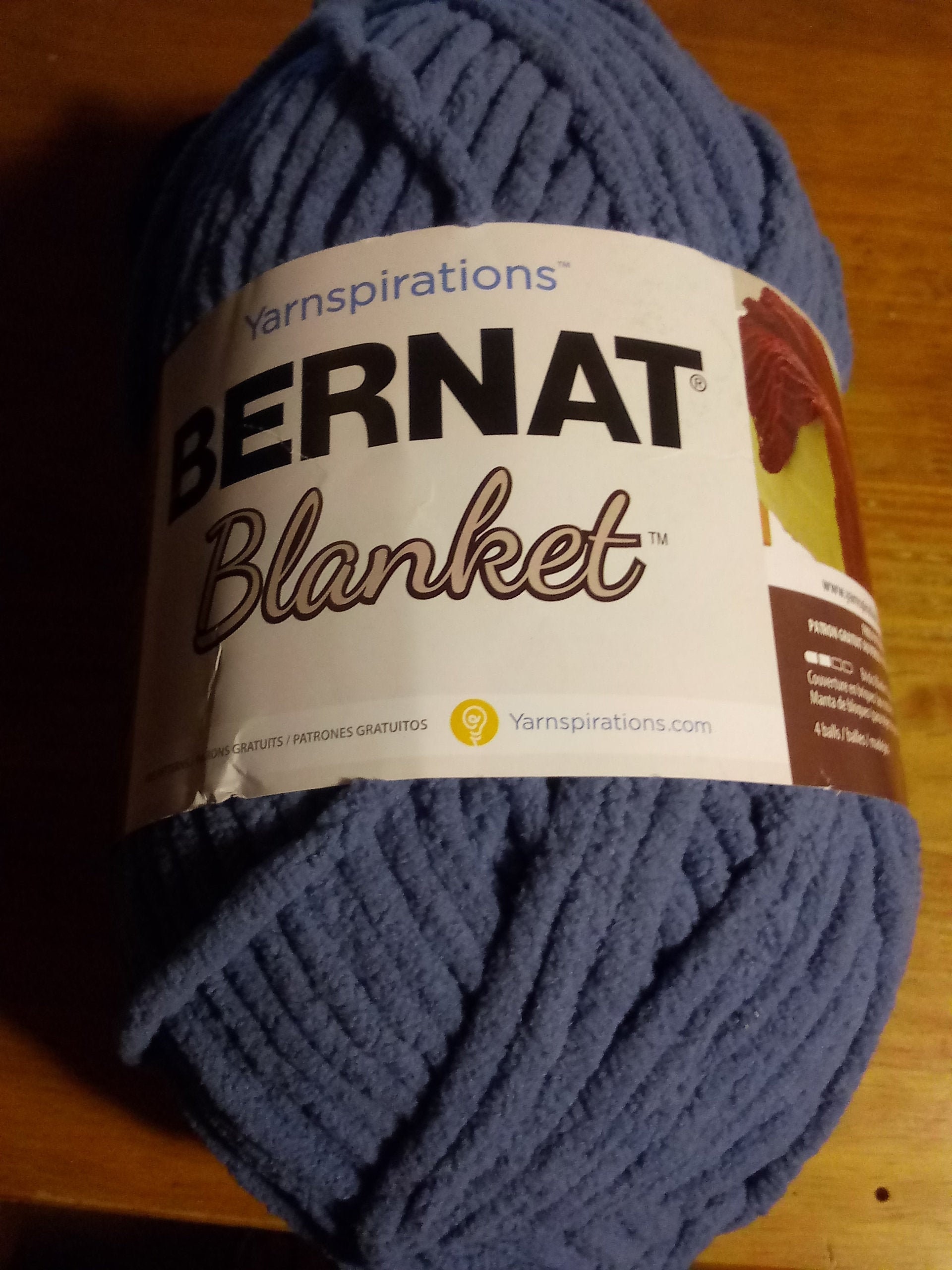 1 Skein Bernat Blanket Yarn Country Blue 2016-02-011 