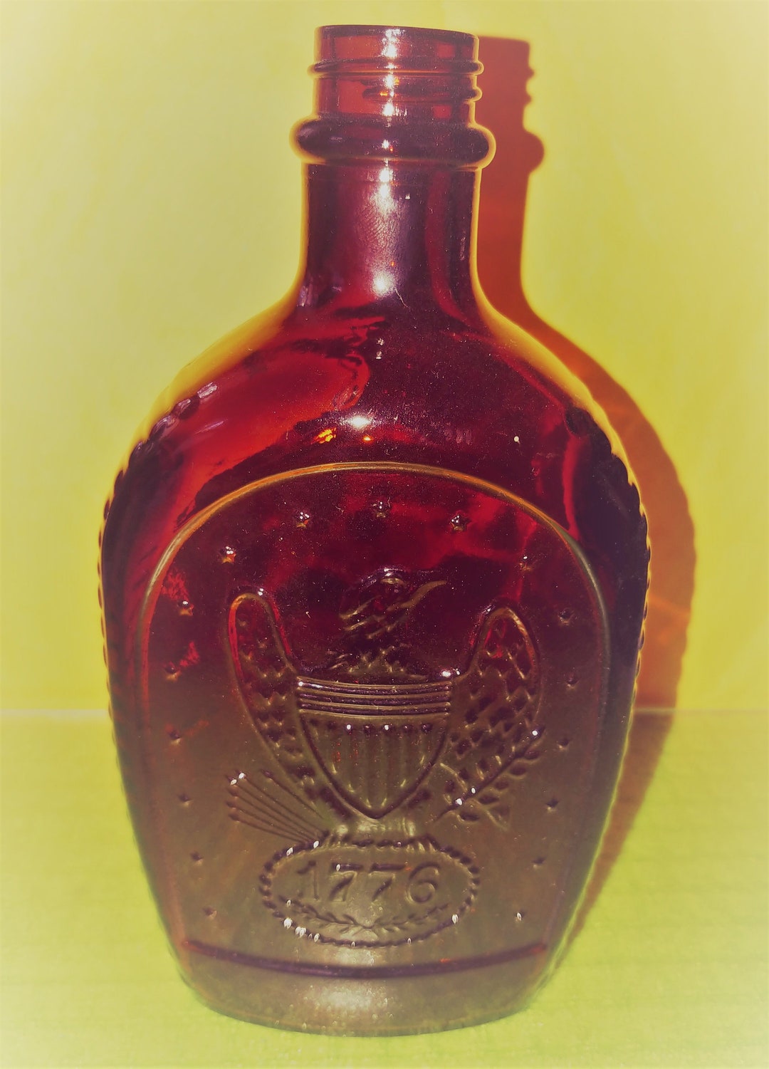 Eagle Flask Bottle 1776 Bicentennial Eagle Flask Edition Log Cabin