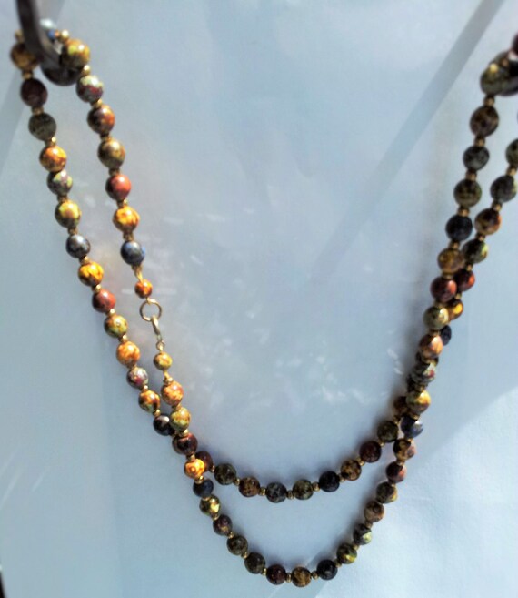 Necklace Beads Earth-tone Multi-color Rich Gift It