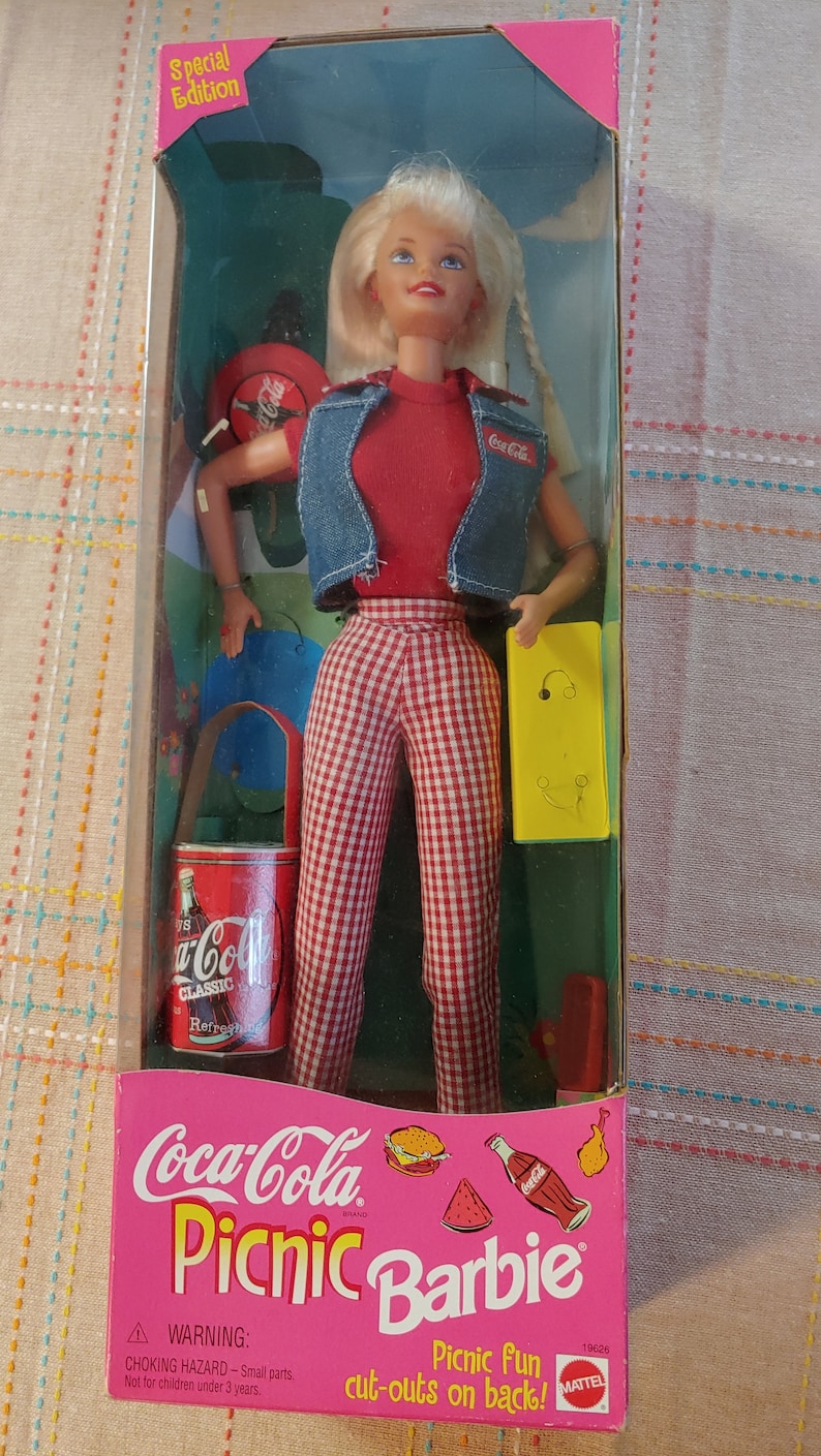 1997 Coca Cola Picnic Barbie New in Box NRFB 19626 Mattel | Etsy