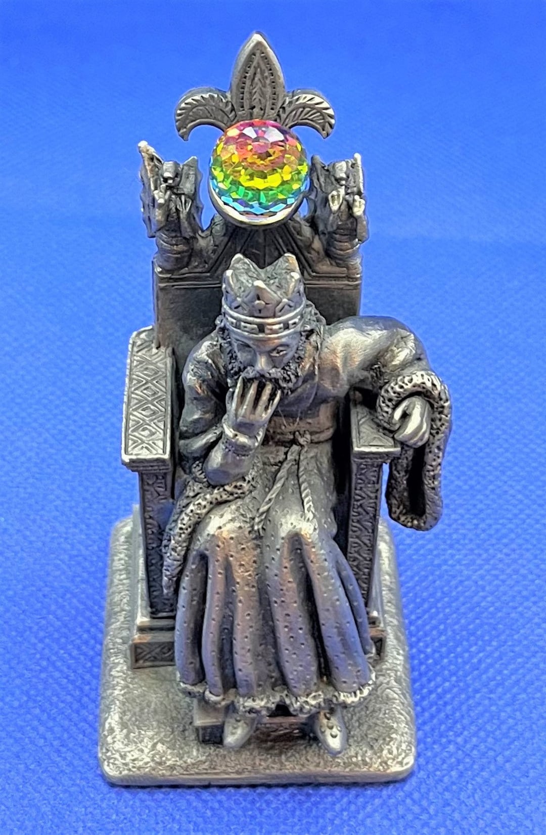 King Arthur Pewter Sculpture King Arthur Throne Fantasy and Legend