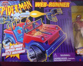 Spider-Man Web-Runner, Ultimate Battle Machine with 5" Action Figure (1997)