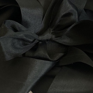 3 Yards BLACK ONYX Silk Ribbon 1 1/4&quot; Width 100% SILK: Sewing, Embroidery, Couture, Florals, Gothic, Jewelry, Hats, Halloween, Holiday