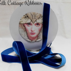 Drie Yds. ROYAL BLUE 3/4" VELVET Ribbon: Trim / Couture Naaien / Bogen / Plakboeken / Home Decor / Poppen / Sieraden / Wij