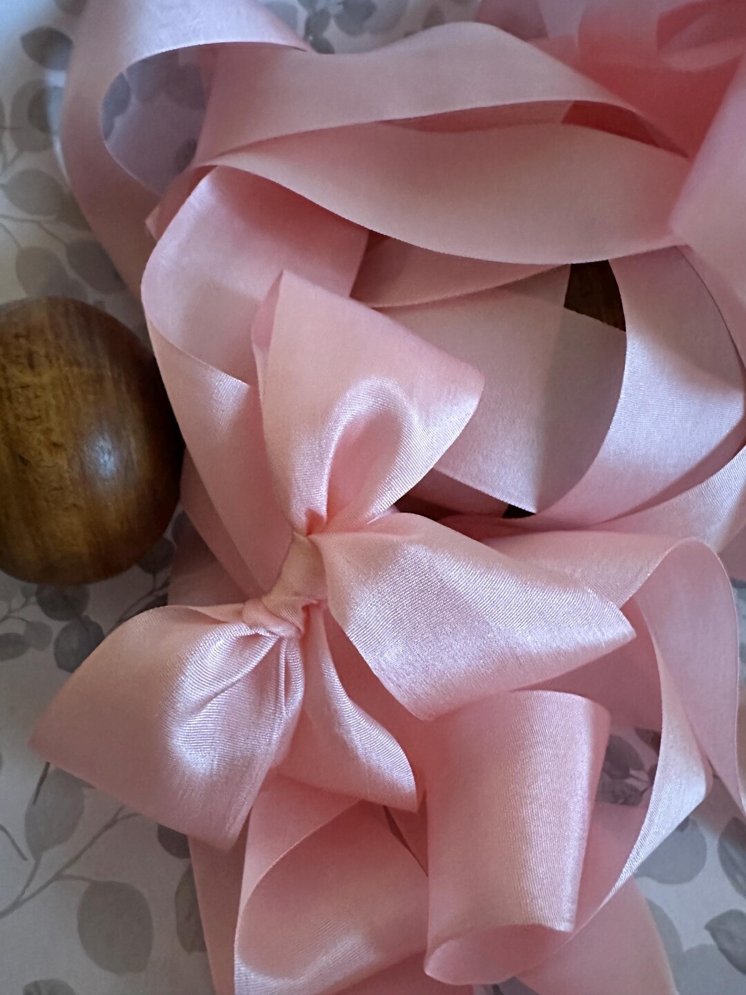 3 Yards BABY PINK Silk Ribbon 1 1/4