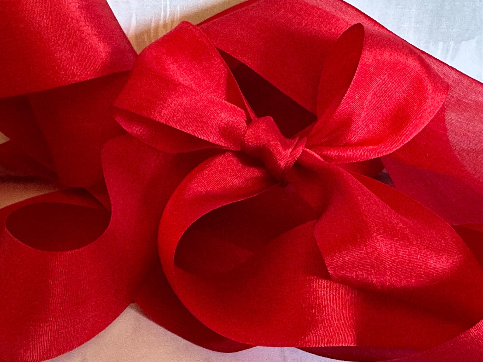 6 Yards RED Silk Ribbon 1 1/4